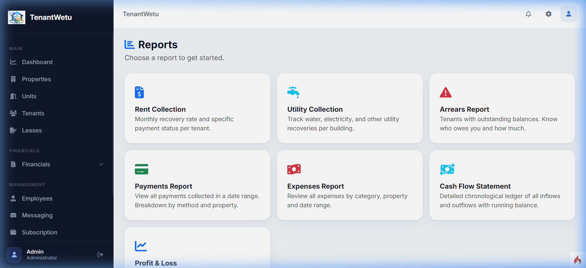 Reports Center